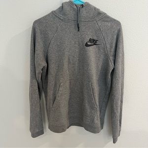 Nike grey mock neck hoodie